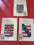 Lot 3 timbres Luxembourg Exposition fédérale XIe Congrès FIP 1936 écussons
