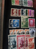 Lot de timbres anciens Monaco à trier, portraits, couleurs variées, collection