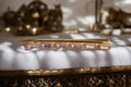 Pince à cravate vintage dorée, strass roses, élégante barrette rétro homme