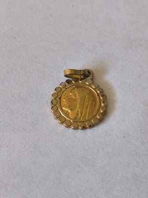 Médaille religieuse ancienne vintage catholique petite, collection rétro France