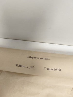 Rouleau de musique ancien piano mécanique Allegro Maestoso vintage papier