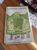 Diapositives vintage Leshan Tours Chine, pochette souvenir, Grand Bouddha