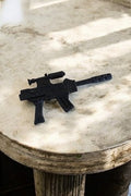 Accessoire arme noire Gi Joe vintage, fusil mitrailleur figurine jouet