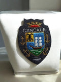 Écusson brodé Cancale blason ancien vintage Bretagne patch rétro marin