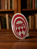 Autocollant publicitaire ancien RMC vintage rouge blanc rétro radio Monaco