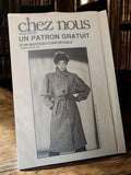Patron couture vintage manteau femme années 80 "Chez Nous" tailles 42 46 rétro
