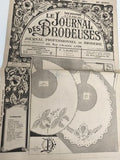 Journal ancien broderie Le Journal des Brodeuses Lyon 1914 motif vintage