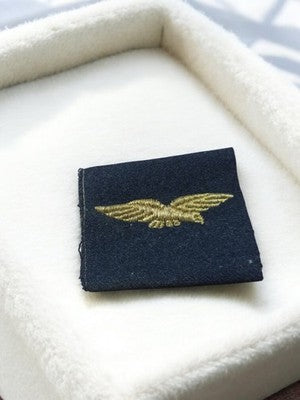 Écusson ancien Armée de l’air France, insigne brodé ailes dorées vintage