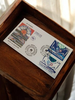 Lettre 1er jour Tunnel sous la Manche Calais FDC vintage philatélie rare
