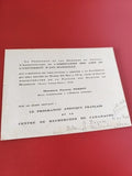 Ancienne carte invitation conférence programme atomique français Cadarache vinta