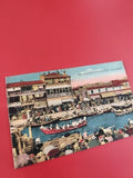 Ancienne carte postale oblitérée Palavas-les-Flots Les Joutes vintage couleur