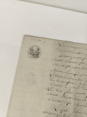 Lettre administrative manuscrite 1814 sur papier vergé, cachet XIXe