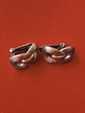 Paire de boucles d’oreilles vintage ancienne rétro pour collectionneur bijou d’é