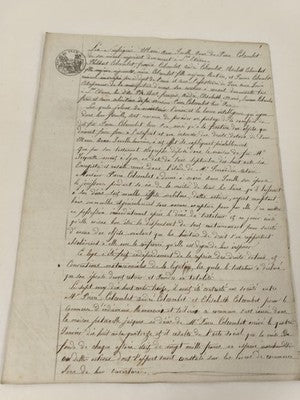 Acte manuscrit administratif XIXe, papier timbré 75 c., succession