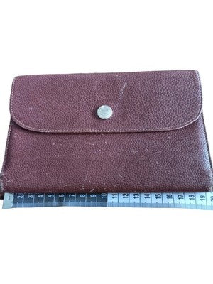 Portefeuille Longchamp Paris femme marron cuir grainé pochette porte-monnaie