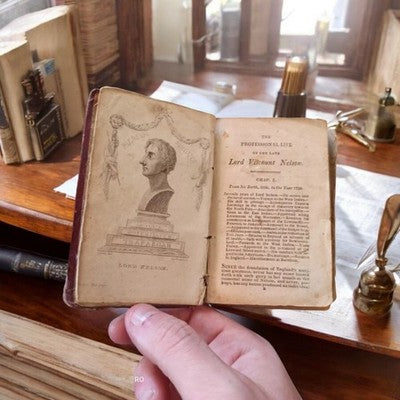 Livre ancien Lord Viscount Nelson biographie, édition originale, rare historique