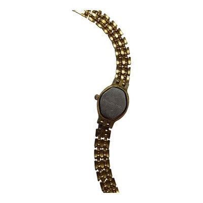 Montre femme Majestic Paris dorée cadran ovale strass fantaisie