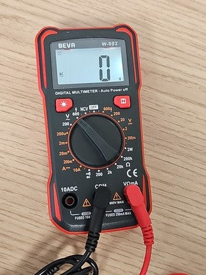 Beva W-002 Vintage Digital Multimeter, Used Black Red Electronic Tester