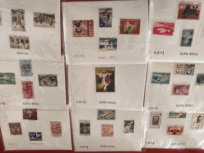 Lot ancien timbres monde vrac philatélie collection tous pays