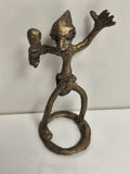 Sculpture africaine ancienne bronze figurine artisanale statuette ethnique