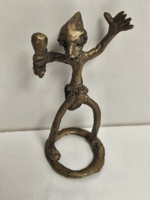 Sculpture africaine ancienne bronze figurine artisanale statuette ethnique