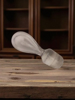 Bouchon ancien en verre translucide, petit format rétro, accessoire carafe