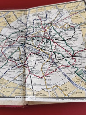 Ancien guide vintage Automobile Club Médical avec plans – couverture rouge