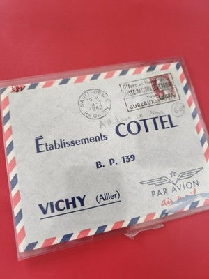 Ancienne enveloppe oblitérée 1962 Par Avion Vichy Réunion philatélie collection