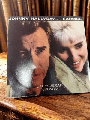 Disque vinyle 45 tours Johnny Hallyday Carmel J'oublierai ton nom vintage rétro