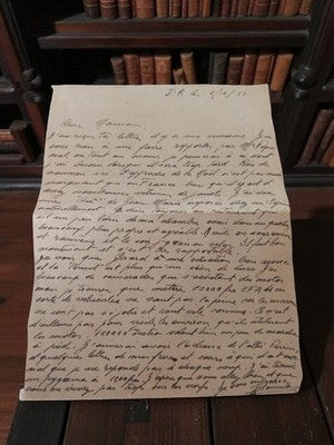 Lettre manuscrite ancienne 1941 WW2 à sa mère écriture française vintage