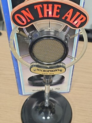 Microphone radio vintage AM/FM OTA-70 rétro déco On The Air ancien