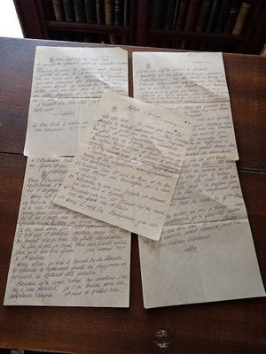 Lettre manuscrite 1918 correspondance intime guerre famille Yvette