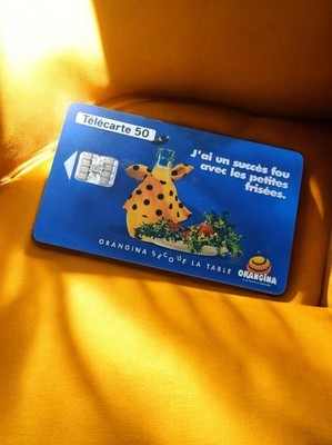 Carte téléphonique vintage Télécarte 50 unités Orangina pub années 90
