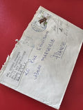Ancienne enveloppe timbrée Algérie oblitérée, philatélie, collection vintage
