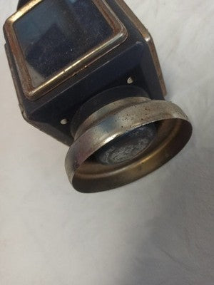 Lampe de calèche ancienne vintage rétro, finition dorée, déco attelage cheval