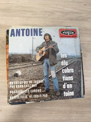 Vintage 45 tours Antoine Disques Vogue – Les élucubrations, pochette photo guita