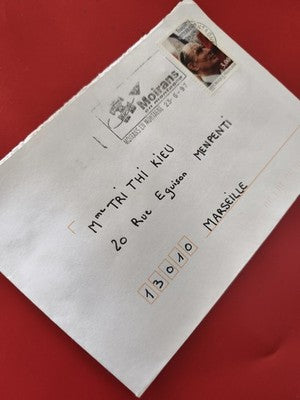 Ancienne enveloppe oblitérée 1997 timbre France philatélie collection vintage