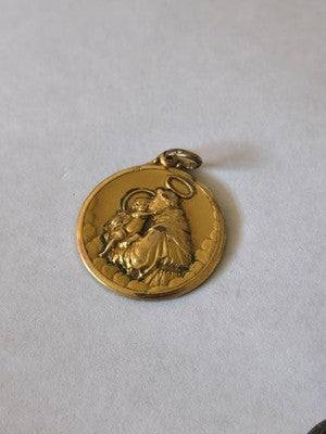Petite médaille religieuse ancienne vintage catholique collection France rétro