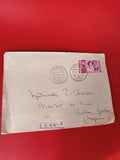 Ancienne lettre vintage timbrée Luxembourg 1956 pour collection philatélie