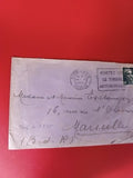 Ancienne lettre timbrée oblitérée 1945 Bordeaux Marseille philatélie vintage