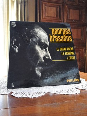 Vinyle 45 tours Georges Brassens Philips pochette noire vintage rétro