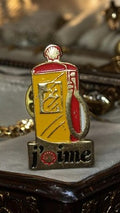 Pin's vintage SHELL j'aime pompe à essence rétro jaune rouge