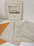 Cahier manuscrit ancien vintage, carnet scolaire rétro, écriture main collection