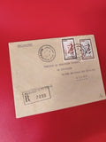 Ancienne lettre recommandée timbrée Maroc 1961 philatélie vintage collection