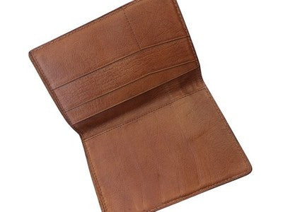 Portefeuille cuir vintage Ancienne marron, accessoire rétro homme femme