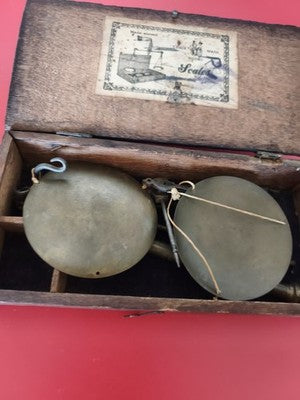 Vintage balancier années 1930 avec boîte d'origine Ancienne, objet rétro collect