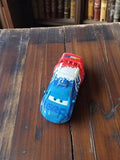 Voiture miniature Disney Cars métal vintage GRC bleu rouge World Grand Prix