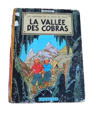 Bande dessinée Hergé La Vallée des Cobras Casterman Jo Zette Jocko 1950s