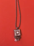 Collier vintage ancien signé Yves Rocher, bijou rétro métal collection occasion