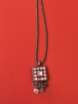 Collier vintage ancien signé Yves Rocher, bijou rétro métal collection occasion